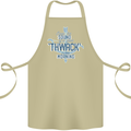 Archery I Love a Good Thwack in the Morning Cotton Apron 100% Organic Khaki