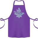 Archery I Love a Good Thwack in the Morning Cotton Apron 100% Organic Purple
