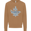 Archery I Love a Good Thwack in the Morning Mens Sweatshirt Jumper Caramel Latte