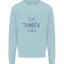Archery I Love a Good Thwack in the Morning Mens Sweatshirt Jumper Light Blue