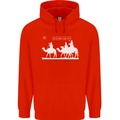 Are We Nearly there Yet? Funny Christmas Childrens Kids Hoodie Bright Red