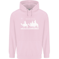 Are We Nearly there Yet? Funny Christmas Childrens Kids Hoodie Light Pink
