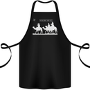 Are We Nearly there Yet? Funny Christmas Cotton Apron 100% Organic Black