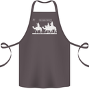 Are We Nearly there Yet? Funny Christmas Cotton Apron 100% Organic Dark Grey