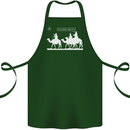 Are We Nearly there Yet? Funny Christmas Cotton Apron 100% Organic Forest Green