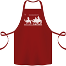 Are We Nearly there Yet? Funny Christmas Cotton Apron 100% Organic Maroon