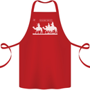 Are We Nearly there Yet? Funny Christmas Cotton Apron 100% Organic Red