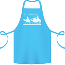 Are We Nearly there Yet? Funny Christmas Cotton Apron 100% Organic Turquoise