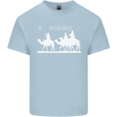 Are We Nearly there Yet? Funny Christmas Kids T-Shirt Childrens Light Blue