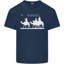 Are We Nearly there Yet? Funny Christmas Kids T-Shirt Childrens Navy Blue