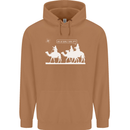 Are We Nearly there Yet? Funny Christmas Mens 80% Cotton Hoodie Caramel Latte