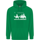 Are We Nearly there Yet? Funny Christmas Mens 80% Cotton Hoodie Irish Green
