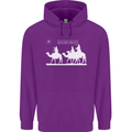 Are We Nearly there Yet? Funny Christmas Mens 80% Cotton Hoodie Purple