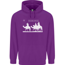 Are We Nearly there Yet? Funny Christmas Mens 80% Cotton Hoodie Purple
