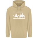 Are We Nearly there Yet? Funny Christmas Mens 80% Cotton Hoodie Sand