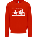 Are We Nearly there Yet? Funny Christmas Mens Sweatshirt Jumper Bright Red