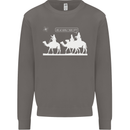 Are We Nearly there Yet? Funny Christmas Mens Sweatshirt Jumper Charcoal