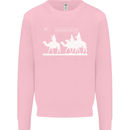 Are We Nearly there Yet? Funny Christmas Mens Sweatshirt Jumper Light Pink