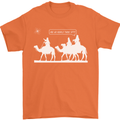 Are We Nearly there Yet? Funny Christmas Mens T-Shirt Cotton Gildan Orange