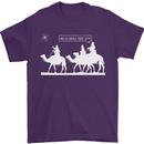 Are We Nearly there Yet? Funny Christmas Mens T-Shirt Cotton Gildan Purple