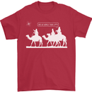 Are We Nearly there Yet? Funny Christmas Mens T-Shirt Cotton Gildan Red