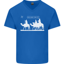 Are We Nearly there Yet? Funny Christmas Mens V-Neck Cotton T-Shirt Royal Blue