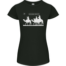 Are We Nearly there Yet? Funny Christmas Womens Petite Cut T-Shirt Black