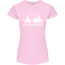 Are We Nearly there Yet? Funny Christmas Womens Petite Cut T-Shirt Light Pink