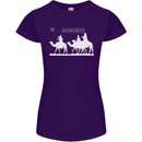 Are We Nearly there Yet? Funny Christmas Womens Petite Cut T-Shirt Purple