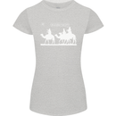 Are We Nearly there Yet? Funny Christmas Womens Petite Cut T-Shirt Sports Grey