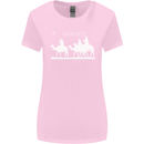 Are We Nearly there Yet? Funny Christmas Womens Wider Cut T-Shirt Light Pink
