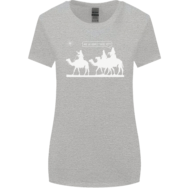 Are We Nearly there Yet? Funny Christmas Womens Wider Cut T-Shirt Sports Grey