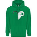 Aries Goat Head Star Sign Childrens Kids Hoodie Irish Green