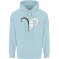 Aries Goat Head Star Sign Childrens Kids Hoodie Light Blue
