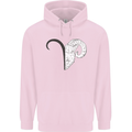 Aries Goat Head Star Sign Childrens Kids Hoodie Light Pink