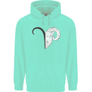 Aries Goat Head Star Sign Childrens Kids Hoodie Peppermint