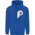 Aries Goat Head Star Sign Childrens Kids Hoodie Royal Blue