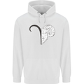 Aries Goat Head Star Sign Childrens Kids Hoodie White