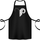 Aries Goat Head Star Sign Cotton Apron 100% Organic Black