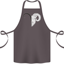 Aries Goat Head Star Sign Cotton Apron 100% Organic Dark Grey