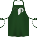 Aries Goat Head Star Sign Cotton Apron 100% Organic Forest Green
