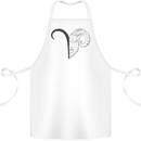 Aries Goat Head Star Sign Cotton Apron 100% Organic White