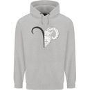 Aries Goat Head Star Sign Mens 80% Cotton Hoodie Sports Grey