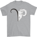 Aries Goat Head Star Sign Mens T-Shirt 100% Cotton Sports Grey