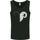 Aries Goat Head Star Sign Mens Vest Tank Top Black