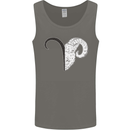 Aries Goat Head Star Sign Mens Vest Tank Top Charcoal