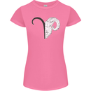 Aries Goat Head Star Sign Womens Petite Cut T-Shirt Azalea