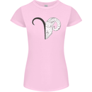 Aries Goat Head Star Sign Womens Petite Cut T-Shirt Light Pink