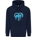 Aries Star Sign Childrens Kids Hoodie Navy Blue