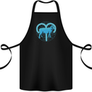 Aries Star Sign Cotton Apron 100% Organic Black